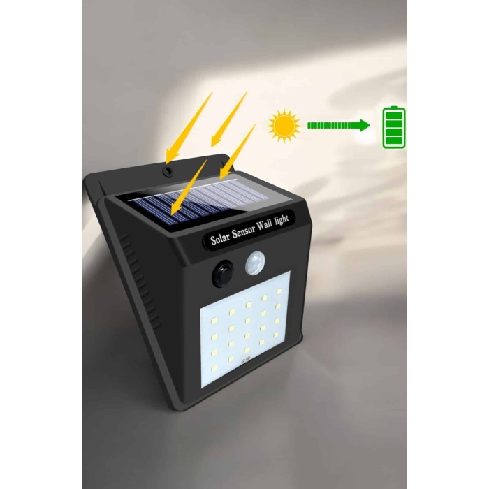 Güneş Enerjili Bahçe Lambası Solar Gece Aydınlatma Sensörlü Lamba - Lisinya