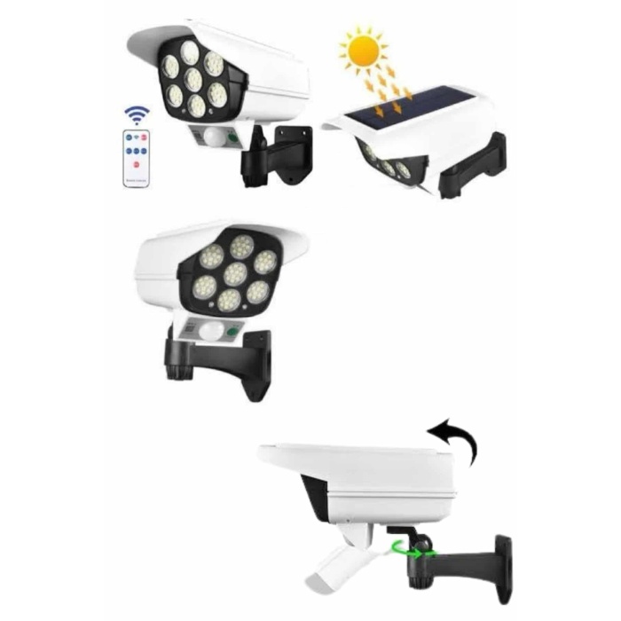 Kamera Görünümlü Led Lamba Dönebilen Bahçe Aydınlatması Duvar Lambası - Lisinya