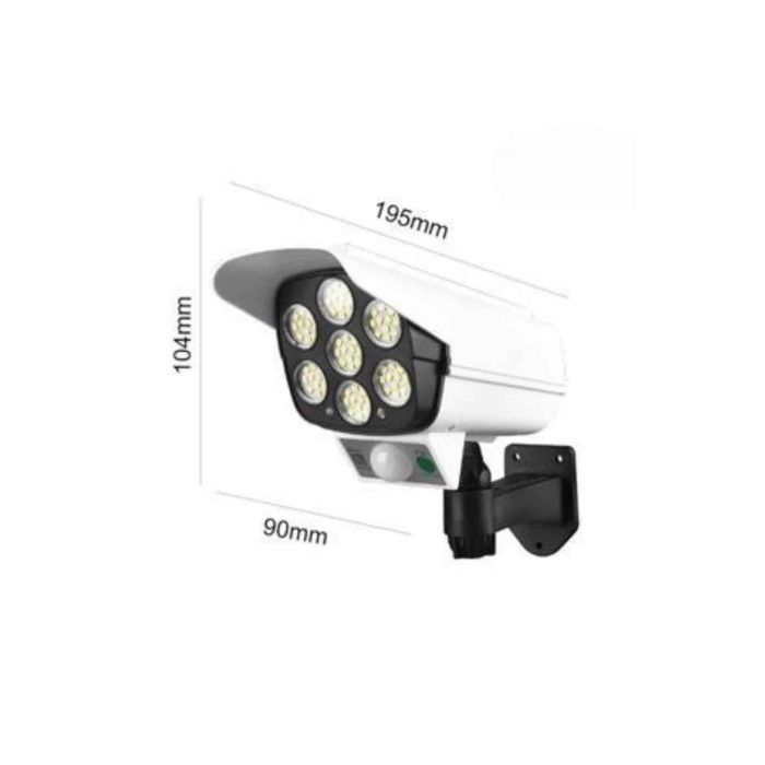 Solar Lamba Kamera Görünümlü Duvar Lambası Dönebilen Bahçe Aydınlatması - Lisinya