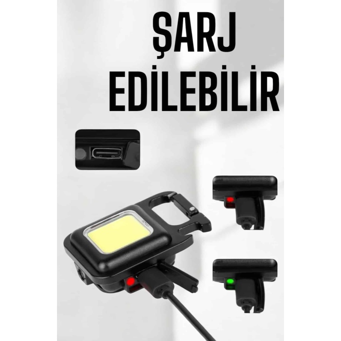 Kamp Işığı Çok Fonksiyonlu Taşınabilir Anahtarlık Kapak Açma Manyetik Özelliği - Lisinya