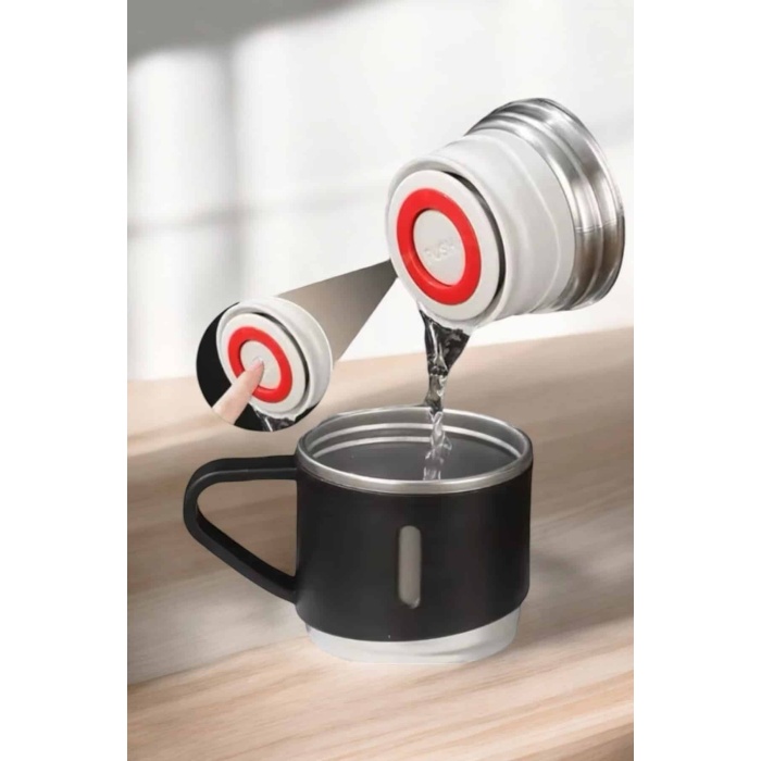 Paslanmaz Çelik 3’lü Termos Seti Vakumlu ve 8 Saat Isı Koruma - Lisinya