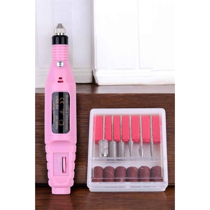 Elektrikli Manikür Pedikür Törpü Seti Protez Tırnak Nasır Temizleyici - Lisinya