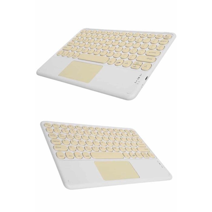 Touchpad Tüm Cihazlara Uyumlu Bluetooth Klavye Touchpad Slim Kablosuz Wifi Q Klavye - Lisinya