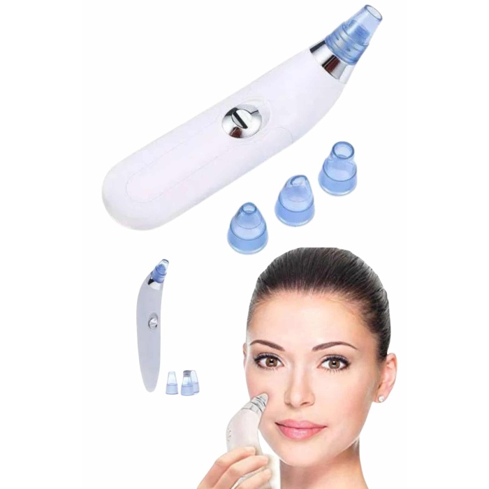 Yeni Nesil Vakumlu Pilli Siyah Nokta ve Yüz Temizleme Cihazı 4 Başlıklı - Lisinya