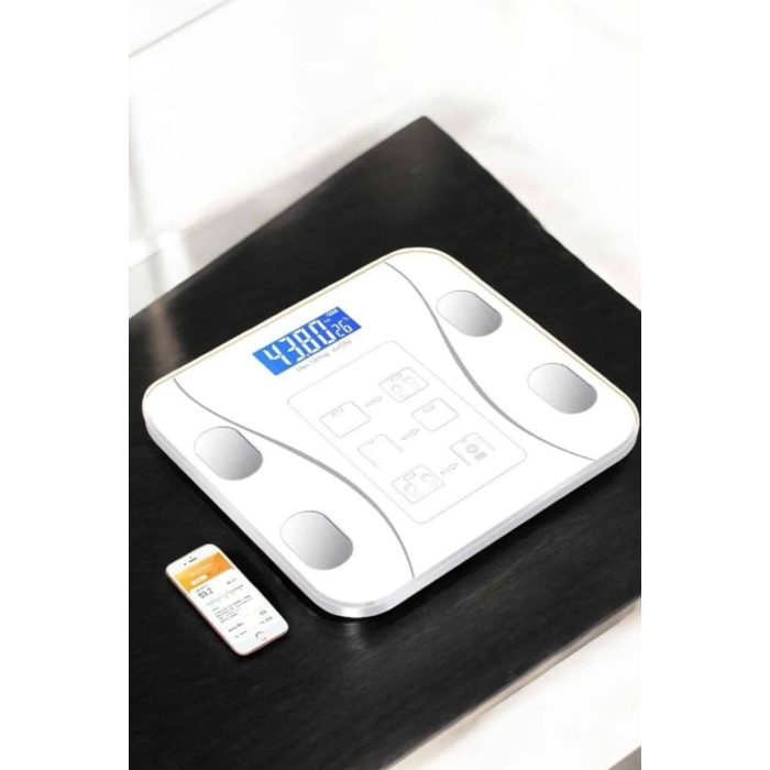Tartı Baskül Dijital Elektronik Tartı Vücut Analiz Wifi Akıllı Yağ Ölçer - Lisinya