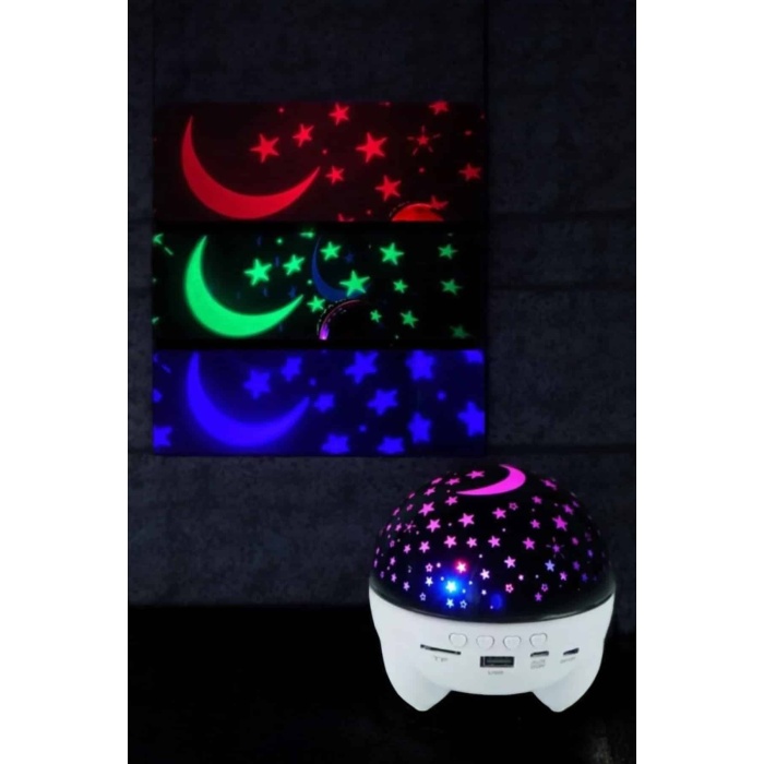 Yıldız Yansıtmalı Projeksiyon Gece Lambası Şarjlı Taşınabilir - Lisinya