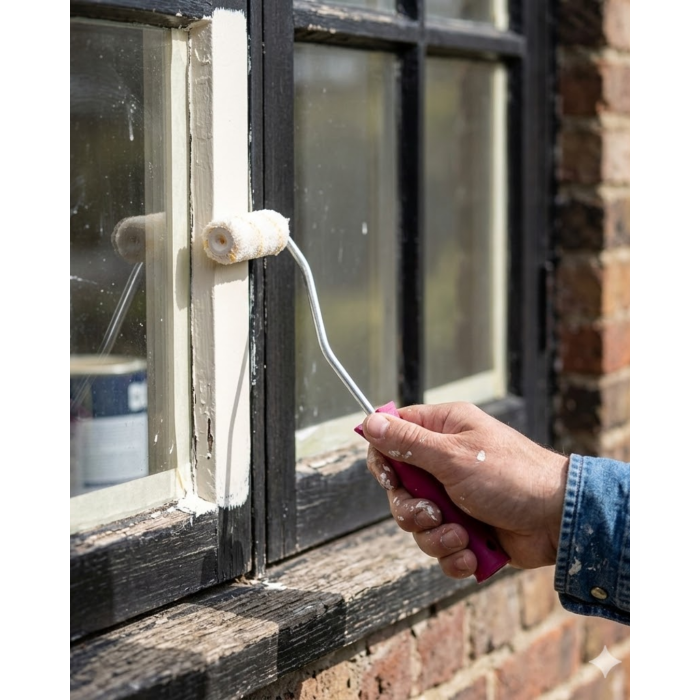 Mini Boya Rulo Seti 10 Cm Boya Fırçası 6 Adet Yedek Rulo Hediyeli Boya Uygulama Aparatı - Lisinya