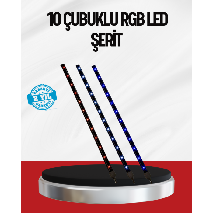 Kayan Yıldız LED Aydınlatma 10 Çubuk Dış Mekan Uyumlu - Lisinya