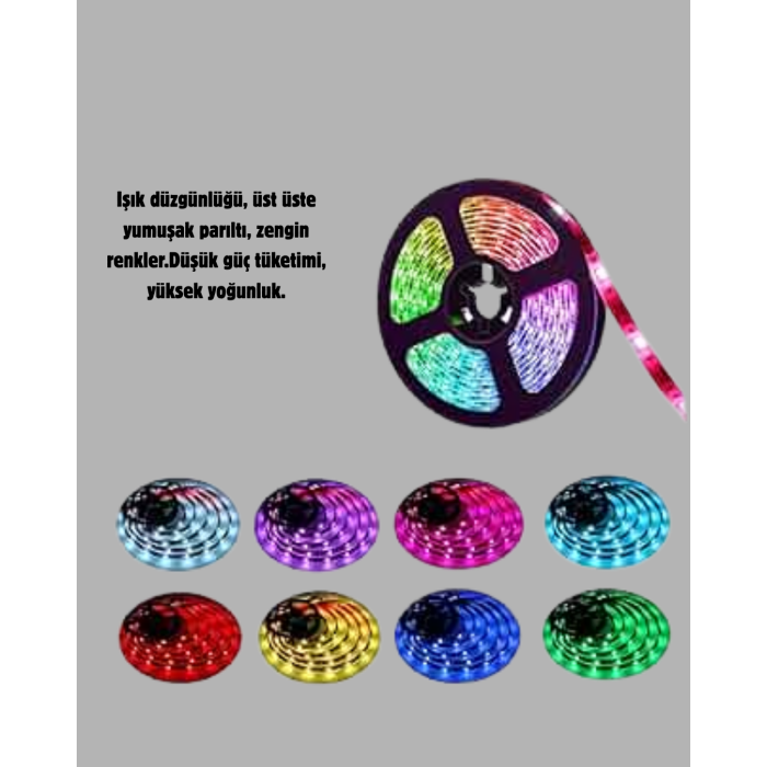 Smart Şerit LED Işık – Uzaktan Kumandalı, USB Girişli, Müzik Modlu - Lisinya