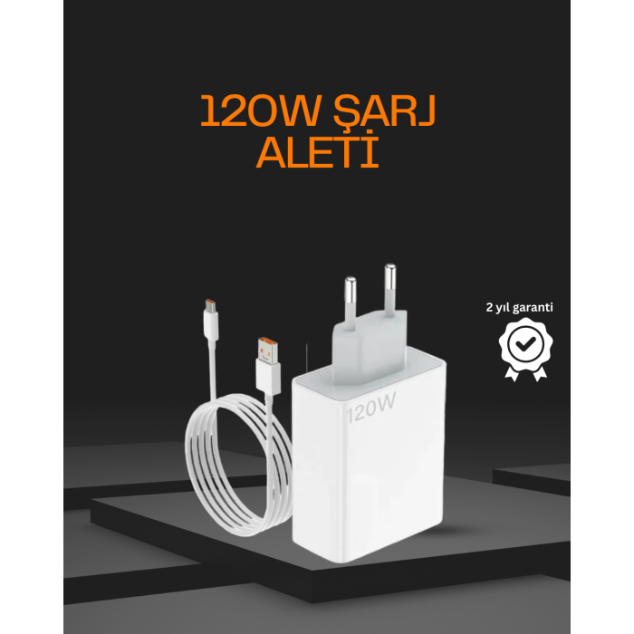 120 Watt Type C Şarj Başlığı Poco X3 X4 X5 Pro Uyumlu - Lisinya