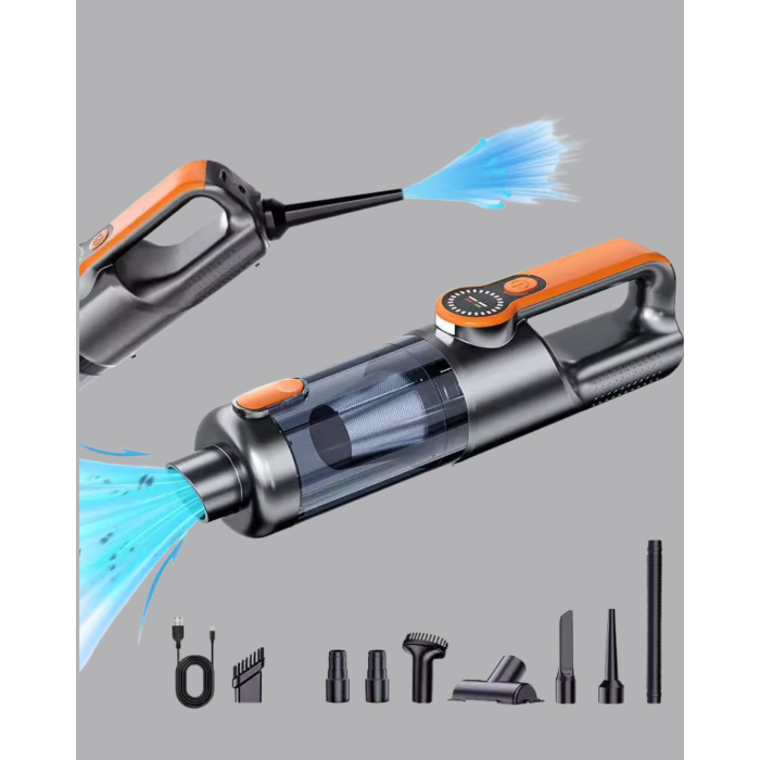 Kompakt Şarjlı El Süpürgesi Kuru ve Sıvı Temizlik 5 Aparatlı - Lisinya