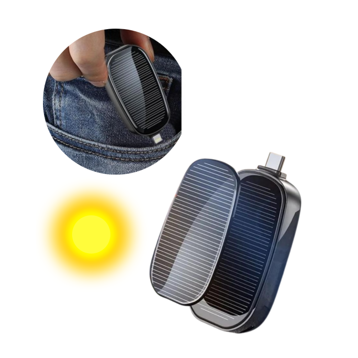 Ultra Hafif Güneş Enerjili Powerbank Anahtarlık Uyumlu - Lisinya