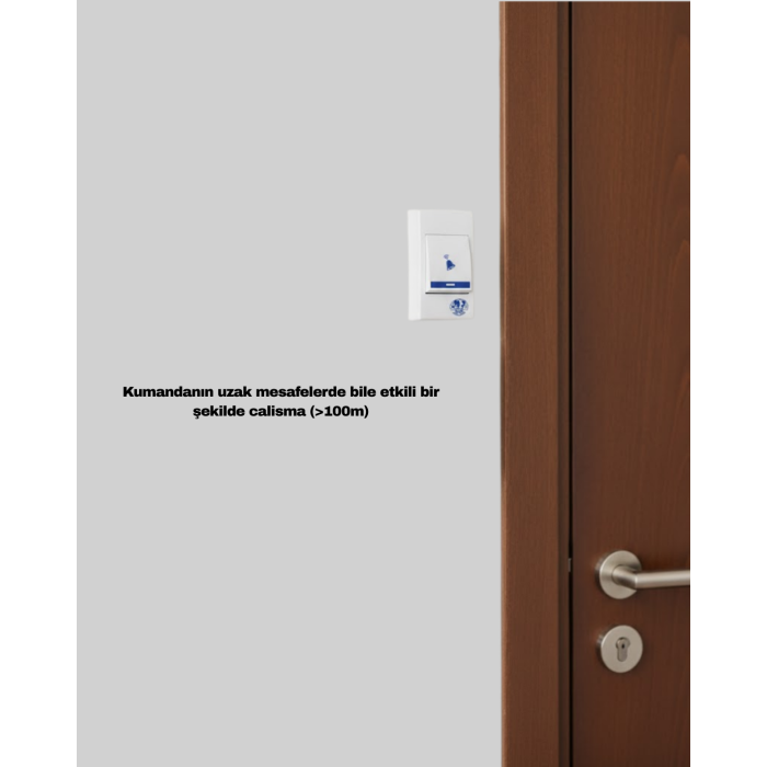 Kablosuz Kapı Zili Kolay Kurulumlu Modern Kullanım - Lisinya