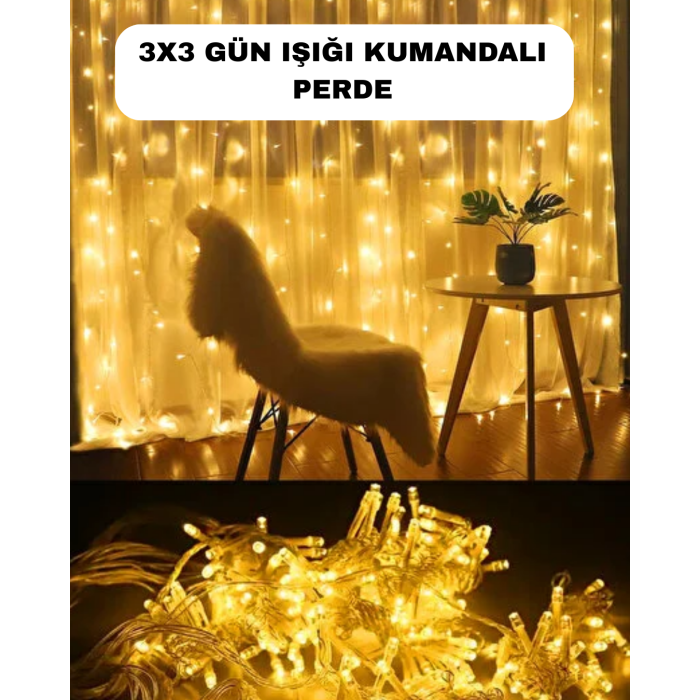 Romantik Ambiyans İçin Uzaktan Kumandalı Günışığı Peri Led - Lisinya