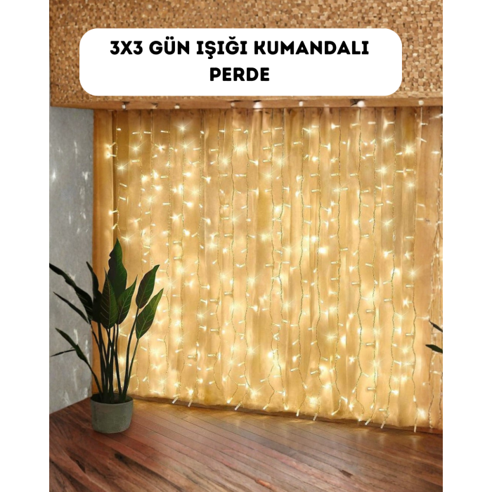 Dekoratif Perde Peri Led Günışığı Renk 8 Fonksiyonlu Işık - Lisinya