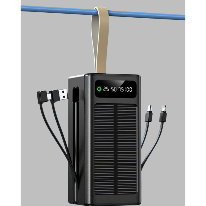 Taşınabilir Güneş Panelli Powerbank Çoklu Cihaz Şarj Destekli - Lisinya