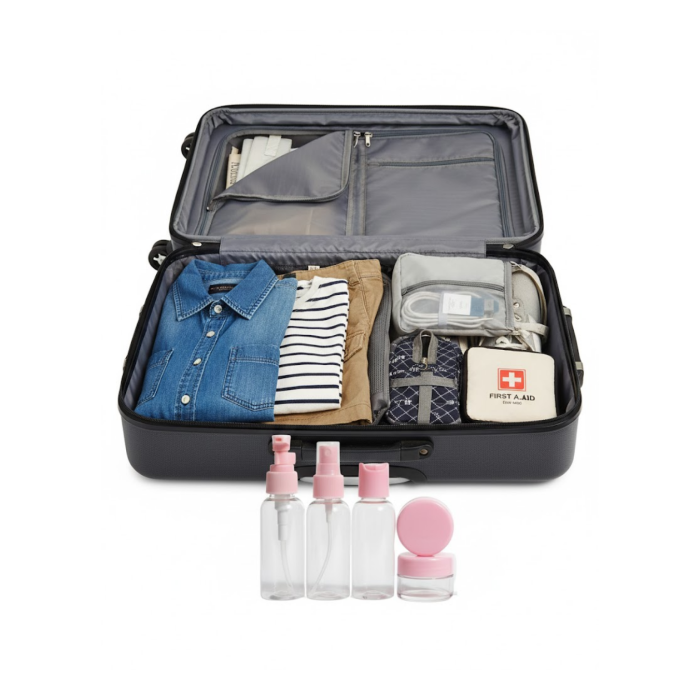 Kompakt 5 Parça Seyahat Kozmetik Şişe Takımı - Lisinya