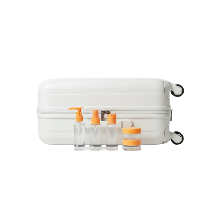 5 Parça Taşınabilir Seyahat Banyo Seti Şeffaf Şişe Takımı - Lisinya