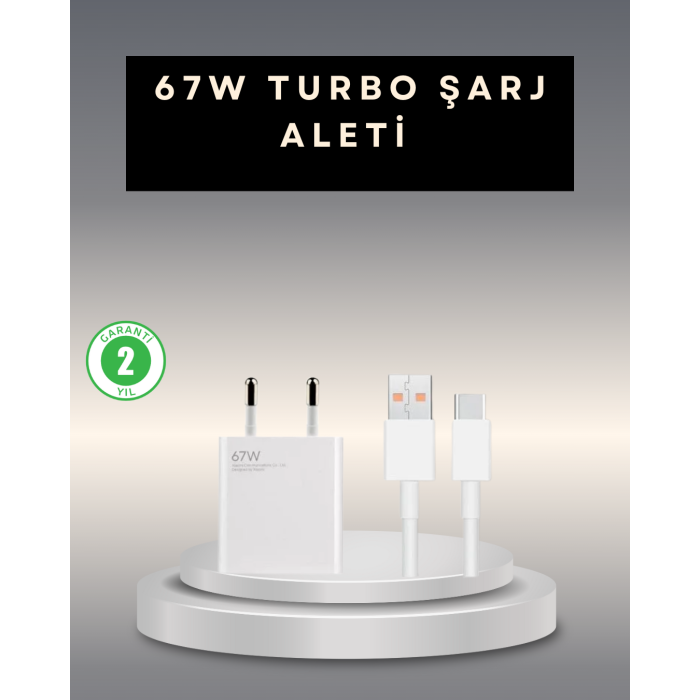 67 Watt Type C Şarj Adaptörü Xiaomi Poco X3 X4 X5 Pro Uyumlu - Lisinya