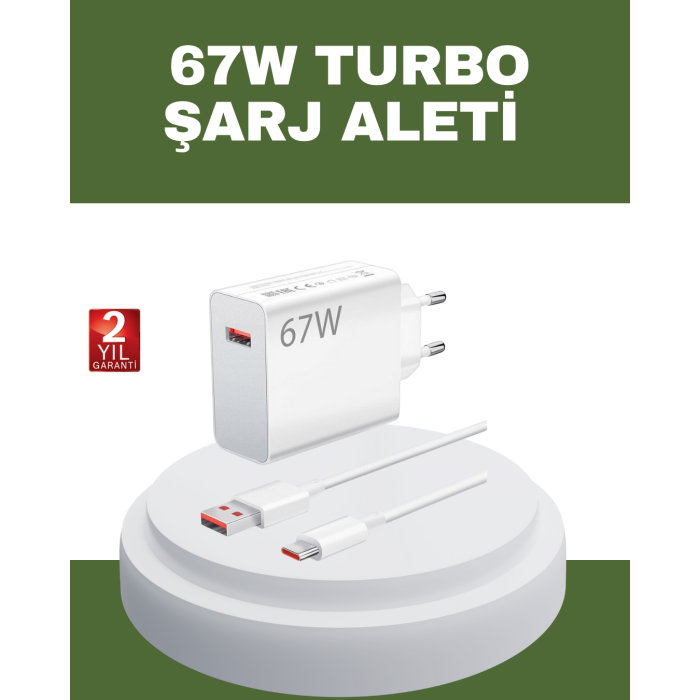 67 Watt Type C Hızlı Şarj Cihazı OnePlus 7 8 9 10 Uyumlu - Lisinya