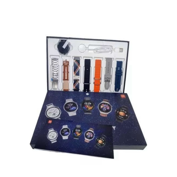 7 Kordonlu Akıllı Saat Siyah Kasa Dokunmatik Ekran Uyku ve Sağlık Takibi - Lisinya