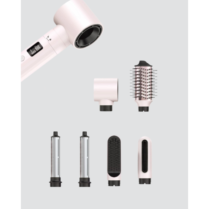 Çok Fonksiyonlu 6 Başlıklı Saç Kurutma ve Şekillendirme Seti - Lisinya