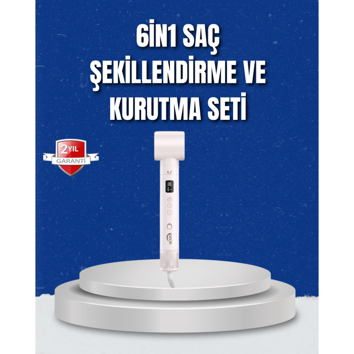 Negatif İyon Teknolojili 6-in-1 Profesyonel Saç Şekillendirici - Lisinya