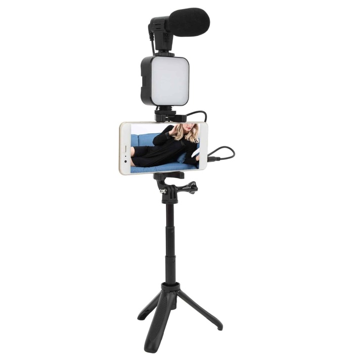 Video Making Kit Telefon Tutucu Vlog Video Mini Led Işıklı - Lisinya