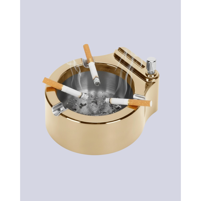 Çakmak Entegreli Küllük Yeniden Doldurulabilir Metal Gövde - Lisinya