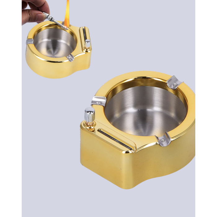 Çakmaklı Küllük Paslanmaz Metal Dayanıklı Tasarım - Lisinya