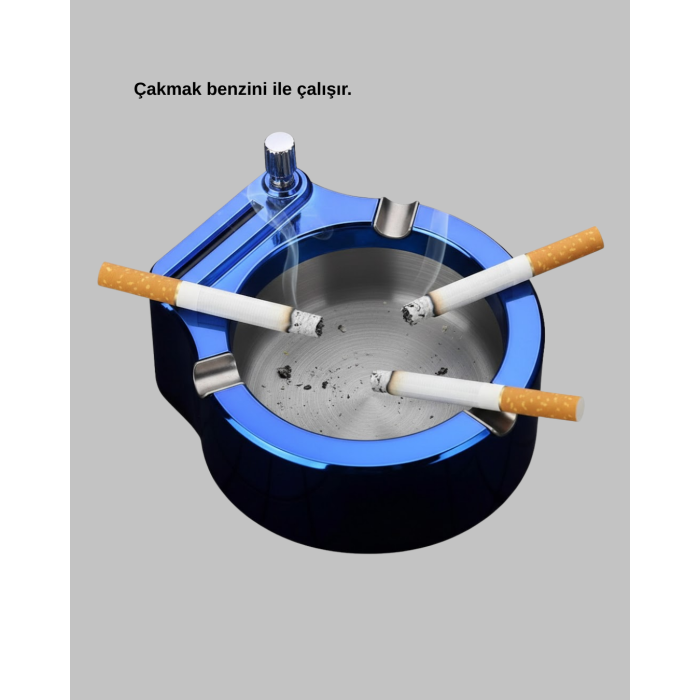 Dekoratif Çakmaklı Küllük Kolay Temizlenebilir Metal - Lisinya