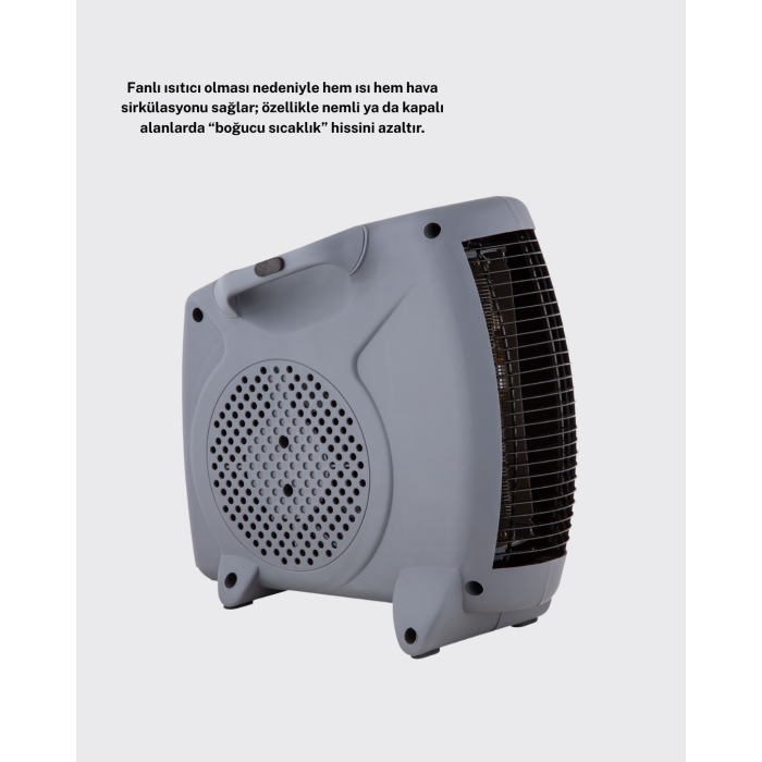 Taşınabilir Fanlı Isıtıcı Elektrikli Termik Korumalı Oda Isıtıcı - Lisinya