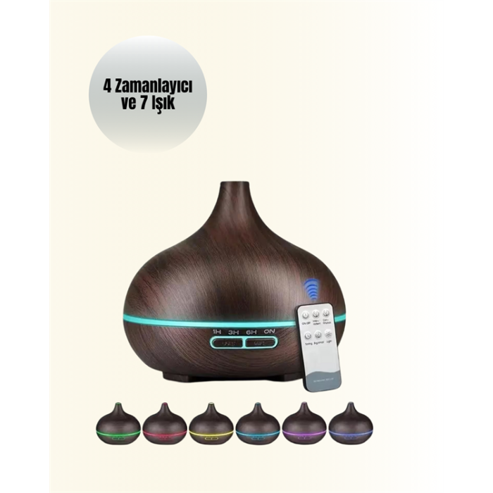 550 ml Ultrasonik Yağ Difüzörü ve Soğuk Buhar Nemlendirici - Lisinya