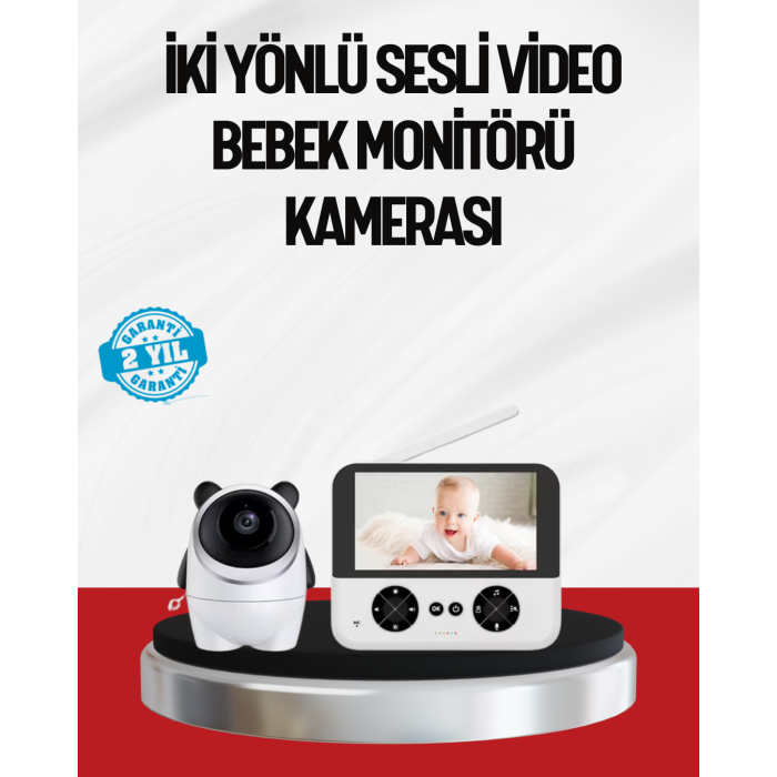 Görüntülü Bebek Monitörü 4.3 İnç Ekran ve Sesli İletişim - Lisinya