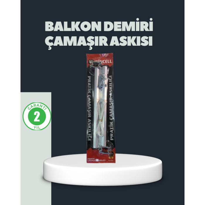 Balkon Demiri Çamaşır Askısı Kare Demirlere Uygun Dayanıklı Tasarım - Lisinya
