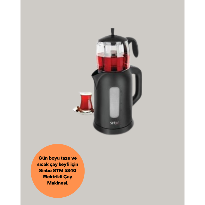 Sinbo STM 5840 Elektrikli Çay Makinesi 1800 Watt 1,7 Litre - Lisinya