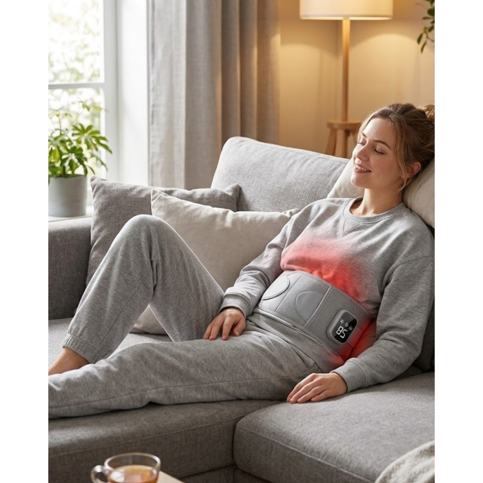 Isıtmalı Titreşimli Bel Masaj Kemeri 3 Kademeli Sıcaklık Ayarlı Kablosuz Tasarım - Lisinya