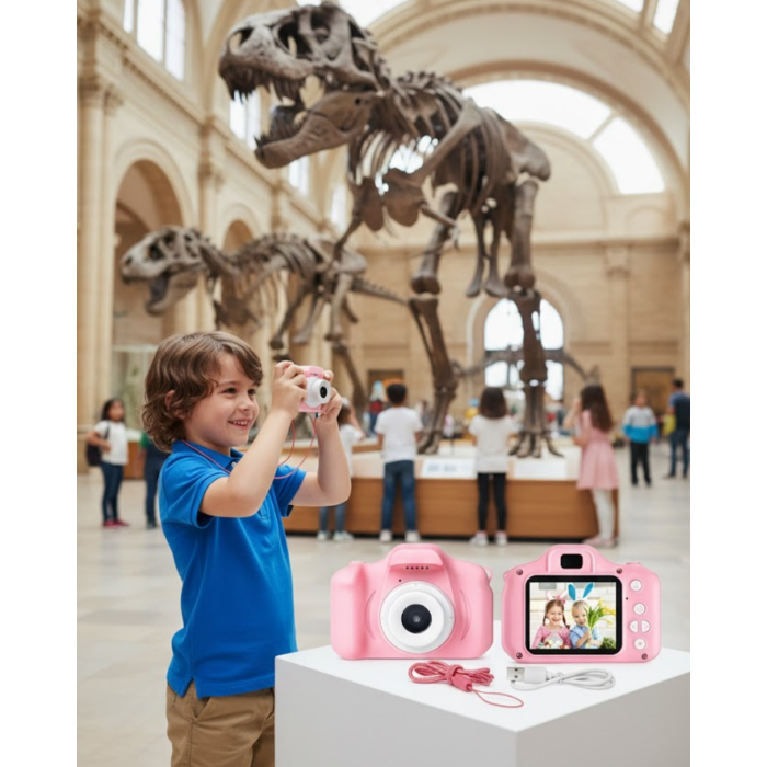 HD Video Kayıt Özellikli Mini Dijital Kamera Fotoğraf Çekimli USB Şarjlı - Lisinya