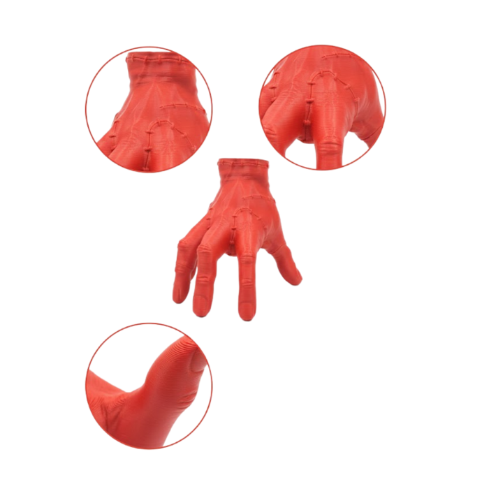 3D Kırmızı El Dekor 17x16 cm Gotik ve Modern Tasarım Obje - Lisinya