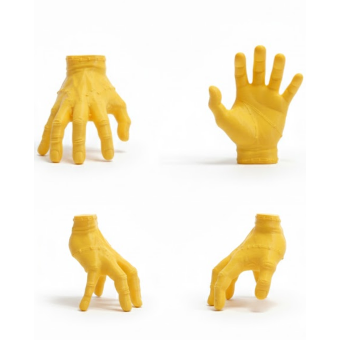 3D Sarı El Heykeli 17x16 cm Raf ve Masa Üstü Dekor - Lisinya