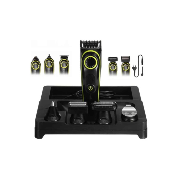 5 Başlıklı Şarjlı Tıraş Makinesi Led Ekran Saç Sakal Ense Tıraşına Uygun Bakım Seti - Lisinya