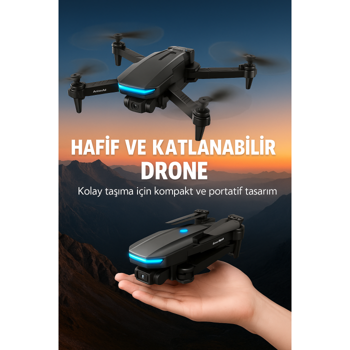 Uzaktan Kumandalı Katlanabilir Drone Yörünge Uçuşu ve Eve Dönüş Özellikli - Lisinya