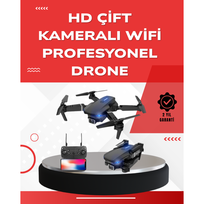 2.4G 4CH Katlanabilir Drone 100 Metre Uçuş Mesafeli - Lisinya