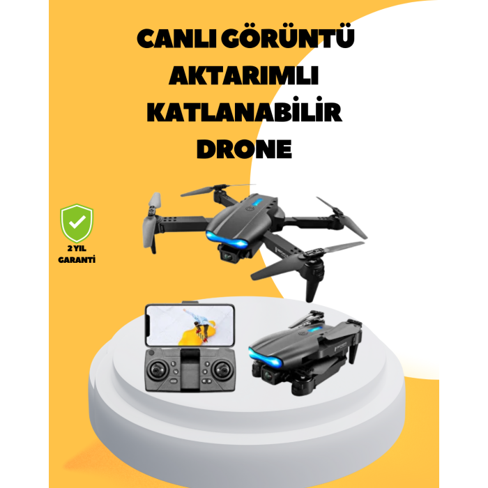 Wifi FPV Canlı Görüntü Aktarımlı Katlanabilir Drone - Lisinya