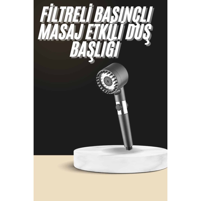 Duş Başlığı Profesyonel Masaj Başlıklı 3 Modlu Yeni Nesil Masaj Uçlu Su Tasarruflu - Lisinya