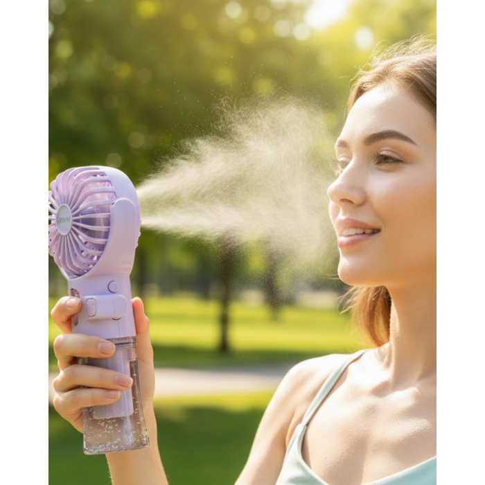 Dönen Su Sisli El Fanı – 4 Kademeli Rüzgar, Şeffaf Su Haznesi, Sessiz Çalışma - Lisinya