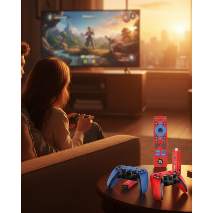 Android TV Game Stick 10K HD 3D Oyun Destekli 64GB Konsol - Lisinya