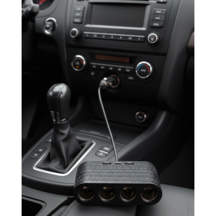 Araçlar İçin 4’lü Çakmak Çoklayıcı Type C USB ve Koruma Sistemli - Lisinya