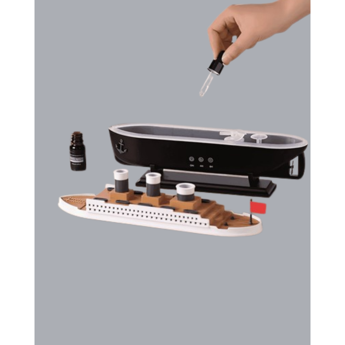 Buhar Efektli Titanik Gemi Oda Kokusu Difüzör LED Işıklı Nemlendirici - Lisinya