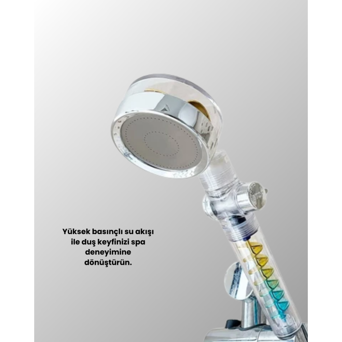 Basınçlı El Duşu Başlığı – Döner Pervaneli, Göz Kamaştıran Yağmur Etkisi - Lisinya